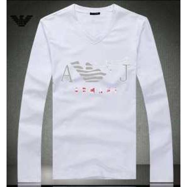 2026秋冬 ARMANI アルマーニ ★安心★追跡付 Vネック 長袖 Tシャツ 3色可選