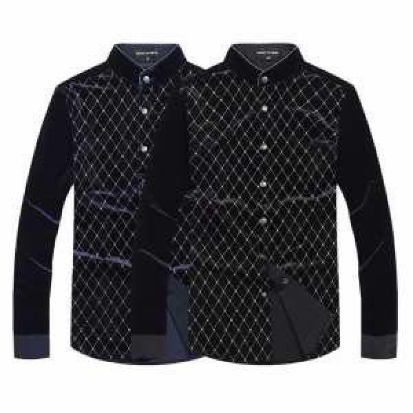2026秋冬 高級感演出 ARMANI アルマーニ ボタンダウン スタンド 長袖 Tシャツ