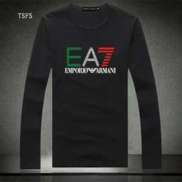 売れ筋！ ARMANI アルマーニ オレンジが印象的な長袖 Tシャツ