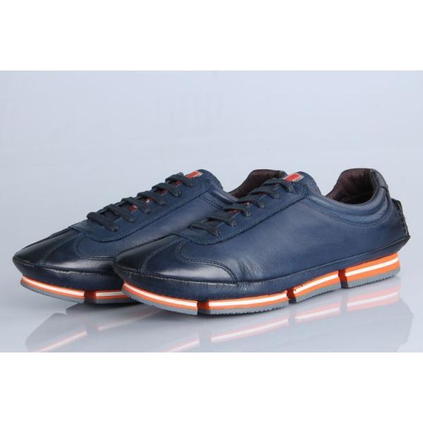 人気商品 2026-14秋冬新作 PRADA プラダ ビジネスシューズ 靴 NAVY