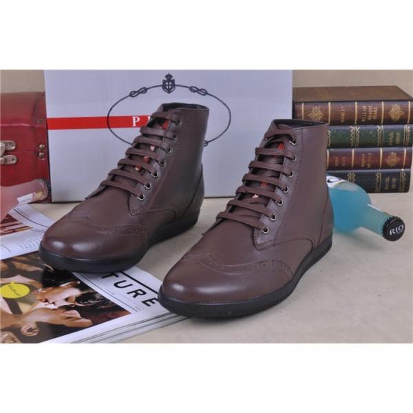2026-14秋冬 PRADA プラダ ショートブーツ 靴 BROWN