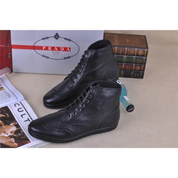 超人気美品 2026-14秋冬 PRADA プラダ ショートブーツ 靴 BLACK