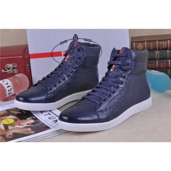 超人気美品 2026-14秋冬 PRADA プラダ ショートブーツ 靴 NAVY