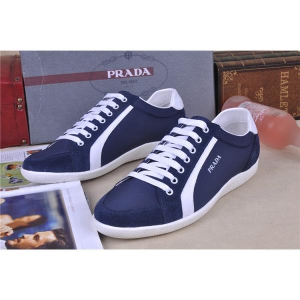 ★安心★追跡付 2026-14秋冬 PRADA プラダ スニーカー 靴 NAVY