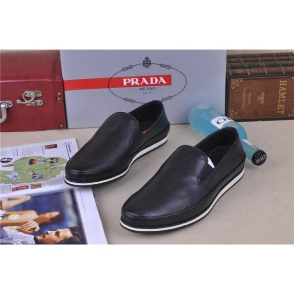 ★安心★追跡付 2026-14秋冬 PRADA プラダ ビジネスシューズ 靴 BLACK