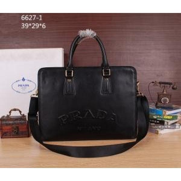PRADA プラダ 2026 SALE開催 メンズ用ショルダーベルト付 ハンドバッグ 6627-1.57.