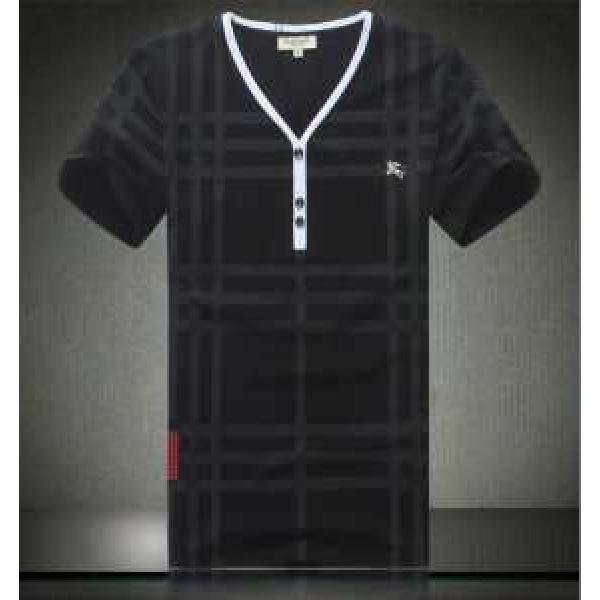 2026春夏 入手困難 BURBERRY バーバリー Vネック 半袖Tシャツ BLACK