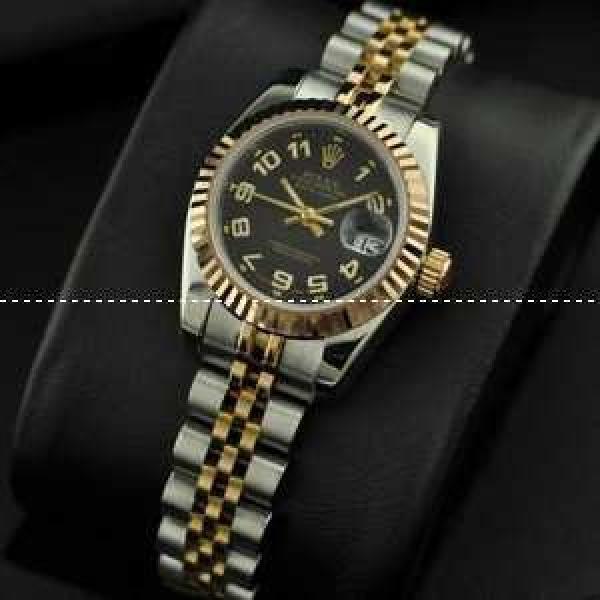 ROLEX ロレックス デイトジャスト 女性用腕時計 自動巻き 3針クロノグラフ 日付表示 サファイヤクリスタル風防 27.00mm.196.