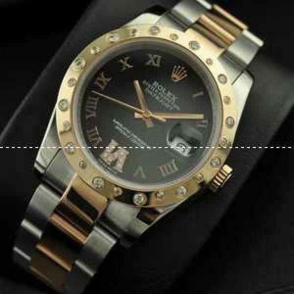 ROLEX ロレックス デイトジャスト 恋人腕時計  自動巻き 3針クロノグラフ 日付表示 ダイヤベゼル.196.
