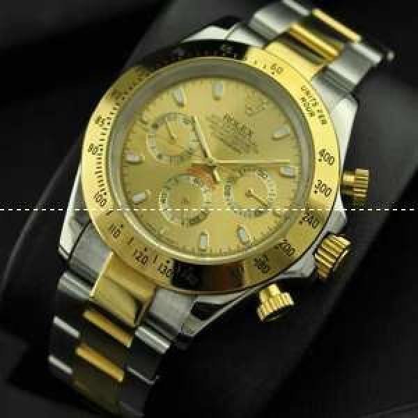 ROLEX ロレックス オイスター　オイスターデイト メンズ腕時計 自動巻き 6針クロノグラフ ゴールド文字盤 夜光効果.196.