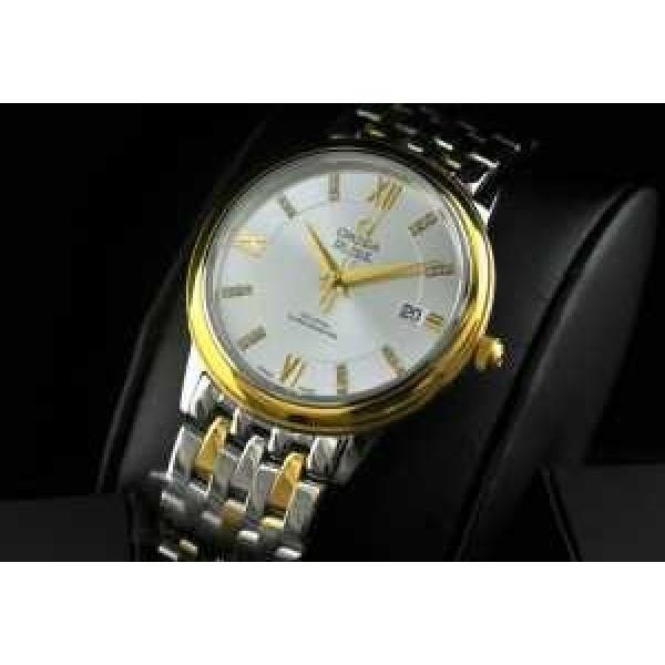 半自動卷 日本製クオーツ 2針 OMEGA オメガ  メンズ腕時計.194.