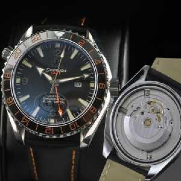 半自動卷 日本製クオーツ 2針 OMEGA オメガ  メンズ腕時計.194.