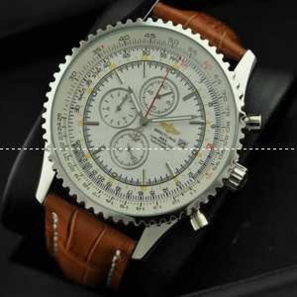 ブライトリング★BREITLING メンズ腕時計 6針クロノグラフ 日付表示 月付表示　レザー.202.