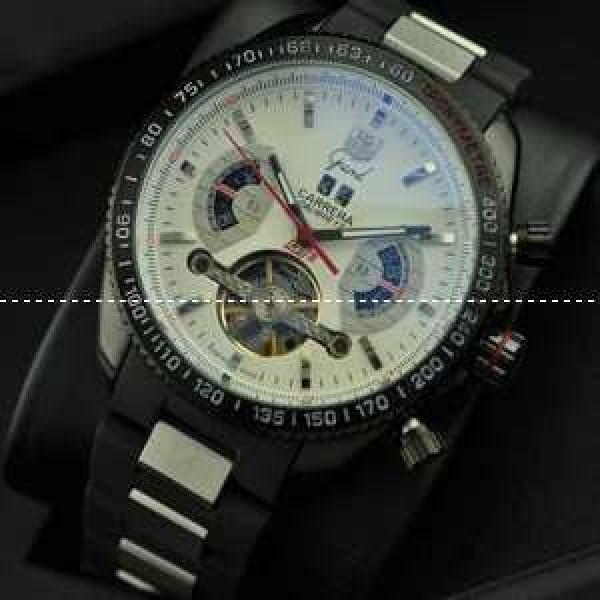 自動巻き Tourbillon 5針 タグホイヤー【TAG HEUER】 メンズ腕時計 日付表示 月付表示 サファイヤクリスタル風防 45.00mm BLACK.208.