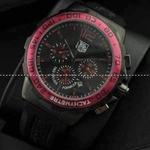 タグホイヤー【TAG HEUER】 メンズ腕時計 自動巻き 6針クロノグラフ 日付表示 月付表示 ラバー 45.50mm.208.