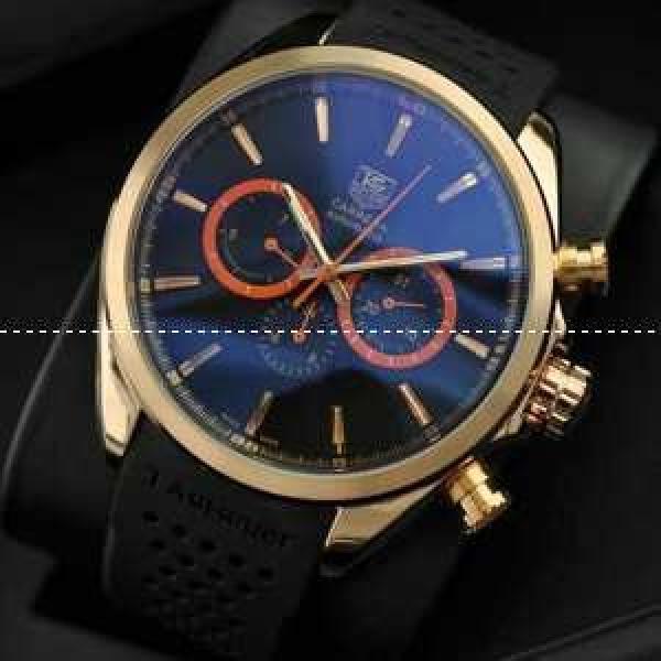 タグホイヤー【TAG HEUER】メンズ腕時計 自動巻き　6針 ブラック ラバー.208.