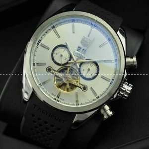 タグホイヤー【TAG HEUER】メンズ腕時計 5針クロノグラフ Tourbillon トゥールビヨン 日付表示 ラバー.208.