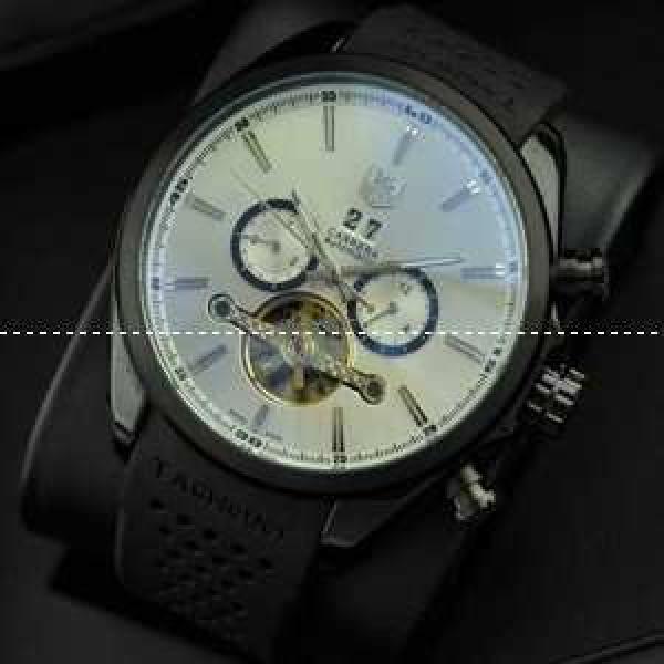 タグホイヤー【TAG HEUER】メンズ腕時計 5針クロノグラフ Tourbillon トゥールビヨン 日付表示 ラバー.208.