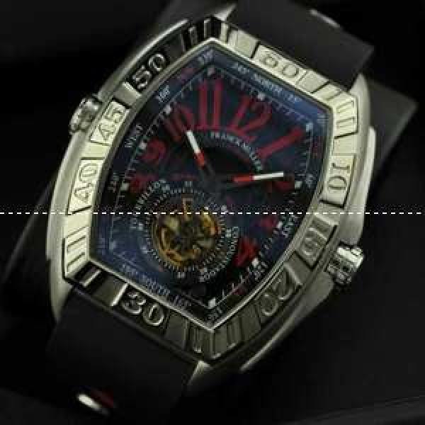 FRANCK MULLER フランクミュラー メンズ腕時計 自動巻き 2針 Tourbillon 夜光効果 50.20X43.20mm シルバー.212.