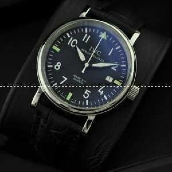 IWC クオーツ メンズ腕時計　日本製クオーツ 3針クロノグラフ 日付表示 夜光効果 青文字盤 38.68mm.209.