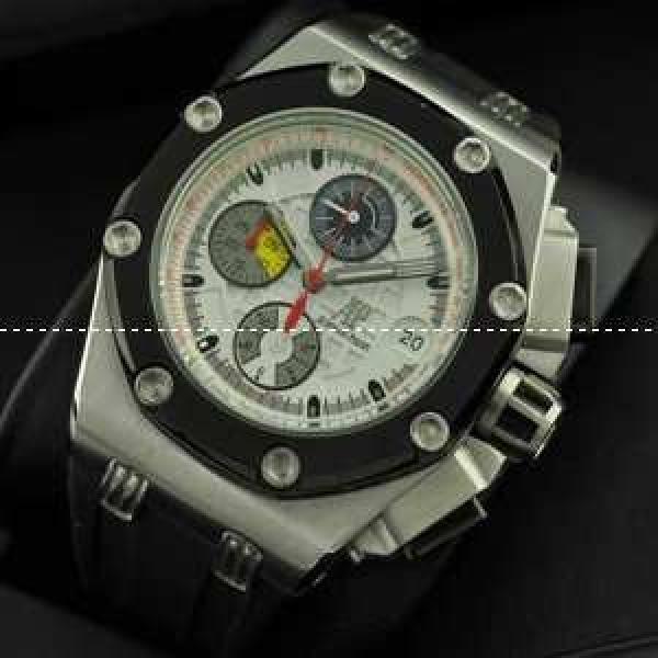 日本製クオーツ 6針クロノグラフ 日付表示 ラバー Audemars Piguetオーデマピゲ 腕時計.203.