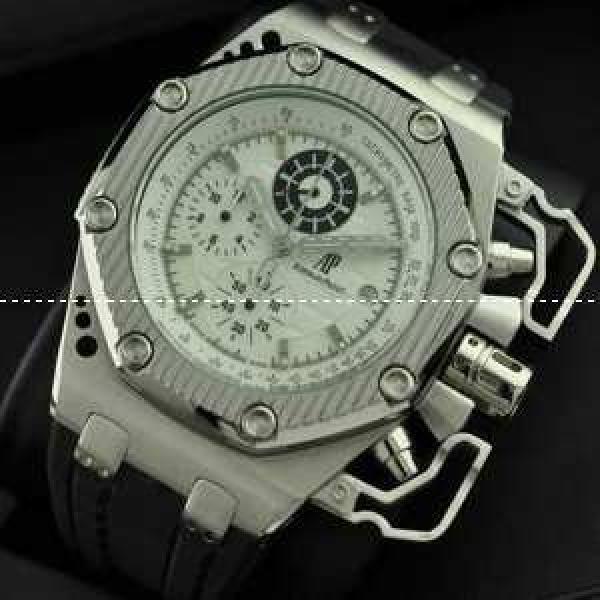 日本製クオーツ 6針クロノグラフ Audemars Piguetオーデマピゲ 腕時計 日付表示 ラバー.203.
