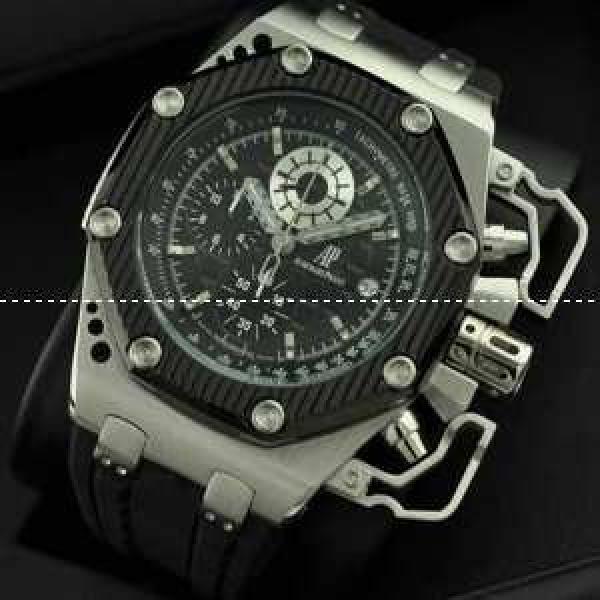 日本製クオーツ 6針クロノグラフ Audemars Piguetオーデマピゲ 腕時計 サファイヤクリスタル風防.203.