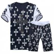 大特価 2026春夏 CHROME HEARTS クロムハーツ 半袖Tシャツ セットアップ上下 2色可選