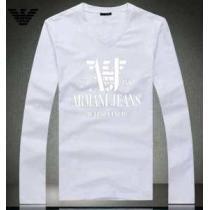 2026秋冬 ARMANI アルマーニ 大人気☆NEW!! Vネック 長袖 Tシャツ 3色可選