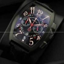FRANCK MULLER フランクミュラー メンズ腕時計 日本製クオーツ 5針 日付表示 BLACK レザー.212.