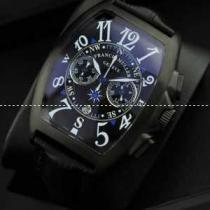 お買い物　FRANCK MULLER フランクミュラー メンズ腕時計  日付表示 BLACK レザー サファイヤクリスタル風防.212.
