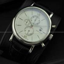 IWC クオーツ メンズ腕時計　日本製クオーツ 6針クロノグラフ ホワイト文字盤 日付表示 サファイヤクリスタル風防.209.