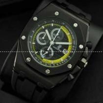 日本製クオーツ Audemars Piguetオーデマピゲ 腕時計 6針クロノグラフ 日付表示  BLACK.203.