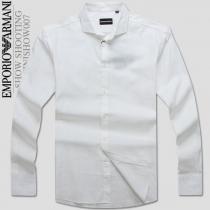 上質 大人気 ARMANI アルマーニ 長袖シャツ WHITE