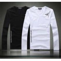 2026秋冬 新入荷 ARMANI アルマーニ  Vネック 長袖 Tシャツ 2色可選