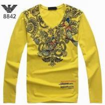 2026秋冬 抜群の雰囲気が作れる! ARMANI アルマーニ  Vネック 長袖 Tシャツ 2色可選