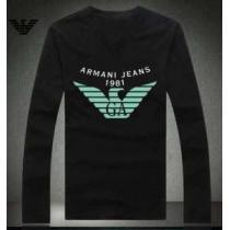 2026秋冬 高級感演出 ARMANI アルマーニ Vネック 長袖 Tシャツ 3色可選