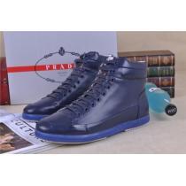 新作登場 2026-14秋冬 PRADA プラダ ショートブーツ 靴 NAVY