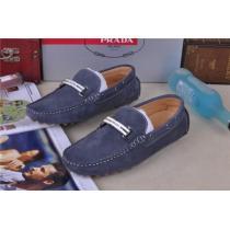 SALE!今季 2026-14秋冬 PRADA プラダ デッキシューズ スエード 靴 NAVY