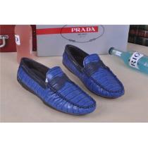 人気商品 2026-14秋冬新作 PRADA プラダ レザーシューズ靴 NAVY