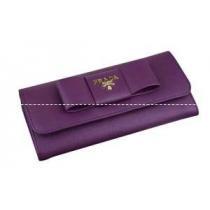 美品　プラダ【PRADA】リボンファスナー付長財布 並行輸入品 P-05H.105.