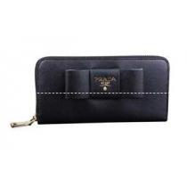 美品　プラダ【PRADA】リボンファスナー付長財布 並行輸入品 P-05B.105.