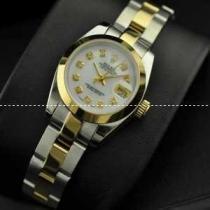 ROLEX ロレックス デイトジャスト 女性用腕時計 自動巻き 3針クロノグラフ 日付表示 ダイヤベゼル 27.00mm.196.