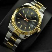 ROLEX ロレックス デイトジャスト メンズ腕時計 自動巻き 3針クロノグラフ 黒文字盤.196.