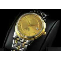 半自動卷 日本製クオーツ 2針 OMEGA オメガ  メンズ腕時計.194.
