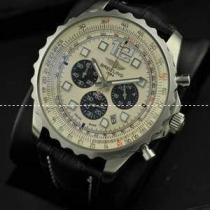 日本製クオーツVK ブライトリング★BREITLING メンズ腕時計 日付表示 夜光効果　レザー.202.