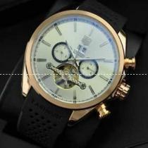 タグホイヤー【TAG HEUER】メンズ腕時計 Tourbillon トゥールビヨン 自動巻き　5針 ブラック ラバー.208.