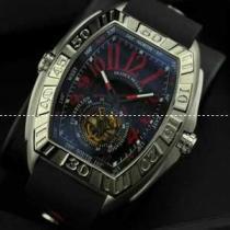 FRANCK MULLER フランクミュラー メンズ腕時計 自動巻き 2針 Tourbillon 夜光効果 50.20X43.20mm シルバー.212.