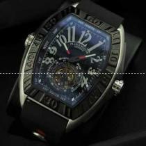 FRANCK MULLER フランクミュラー メンズ腕時計 自動巻き 2針 Tourbillon ラバー ブラック.212.