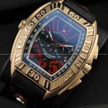 夜光効果あるFRANCK MULLER  フランクミュラー メンズ腕時計 日本製クオーツ 5針クロノグラフ 青文字盤.212.